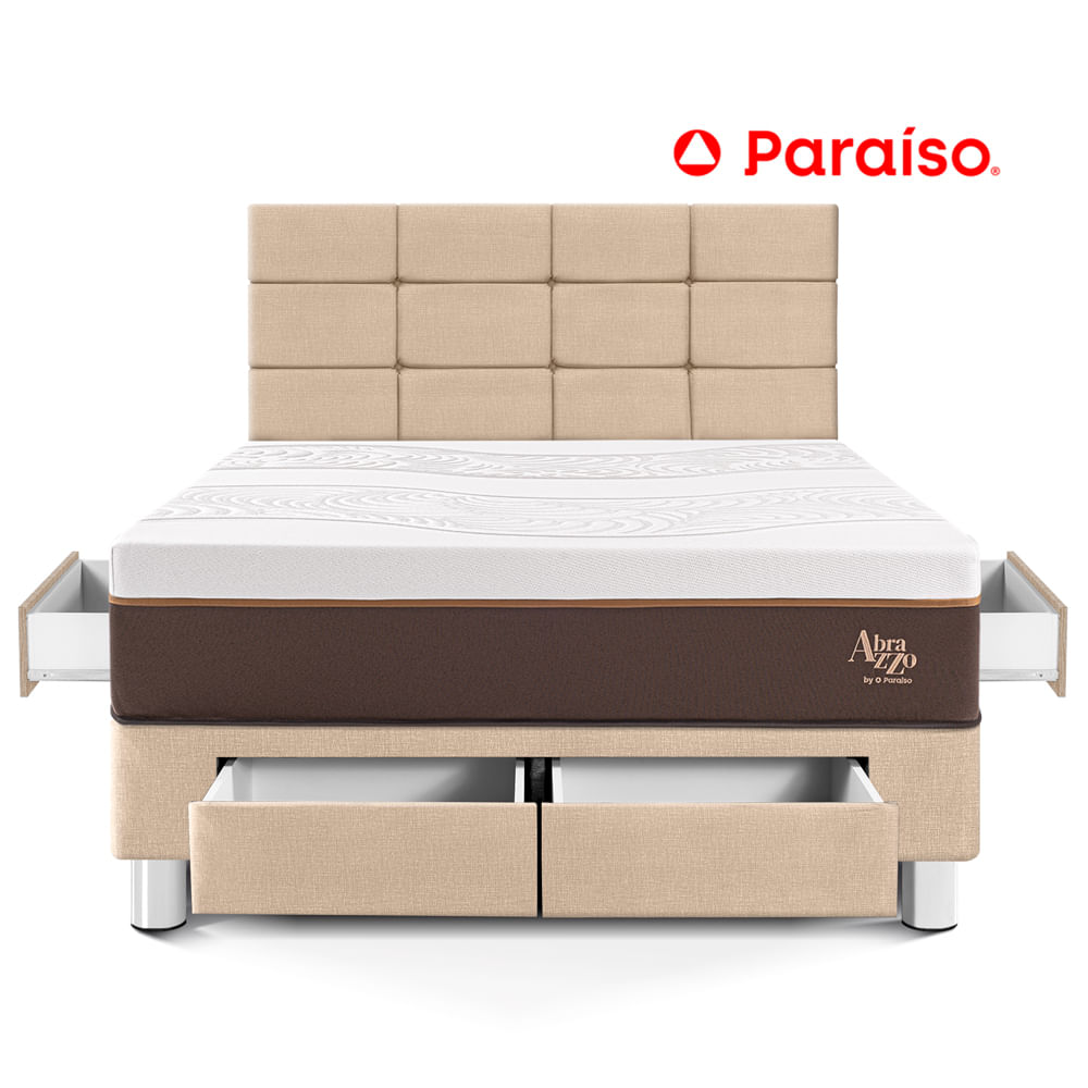 Dormitorio Royal Abrazzo con Cajones con Blocks 2 Plazas Champagne