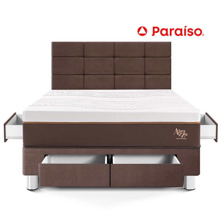 Dormitorio Royal Abrazzo con Cajones con Blocks 2 Plazas Chocolate