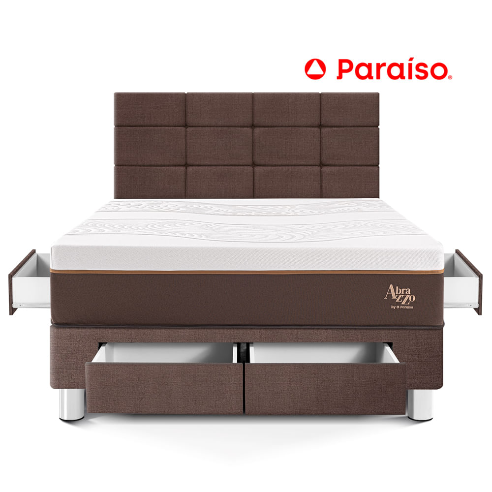 Dormitorio Royal Abrazzo con Cajones con Blocks 2 Plazas Chocolate