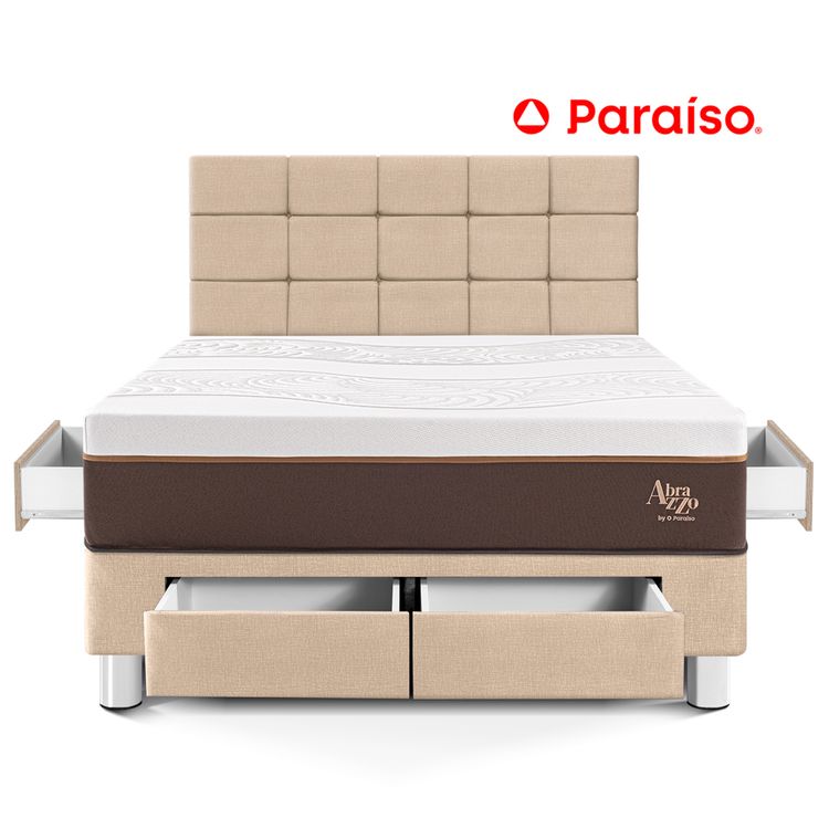Dormitorio Royal Abrazzo con Cajones con Blocks Queen Champagne