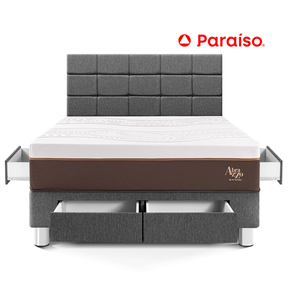 Dormitorio Royal Abrazzo con Cajones con Blocks Queen Gris