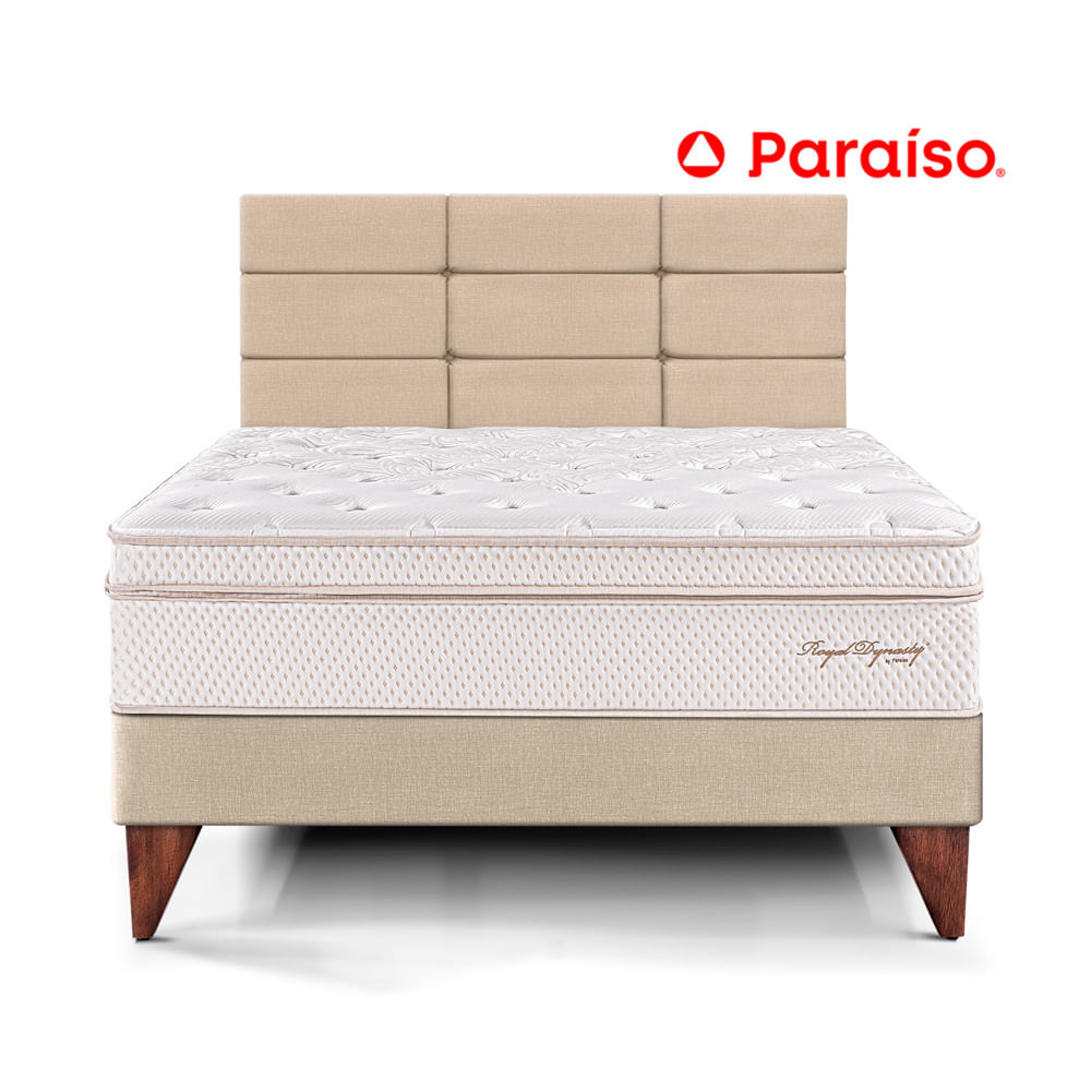 Dormitorio Europeo Royal Dynasty con Blocks 1.5 Plazas Champagne