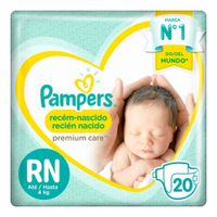 Pañales Pampers Recién Nacido Talla RN 20un
