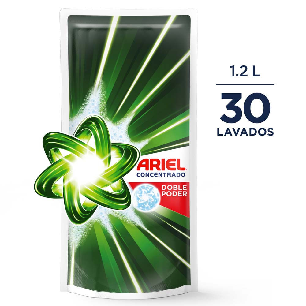 Detergente Líquido Ariel Concentrado Doble Poder 1.2L