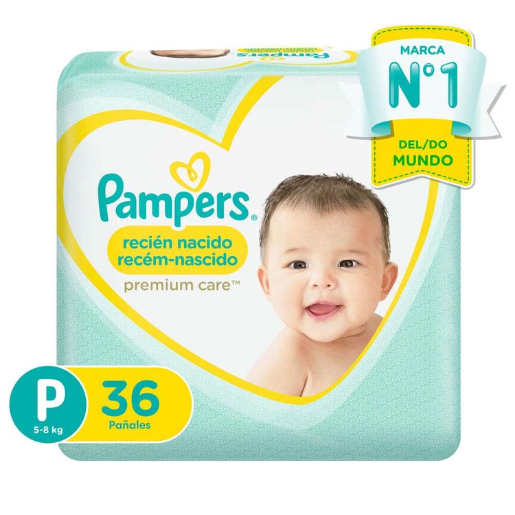 Pañales Pampers Premium Care Recién Nacido 36un