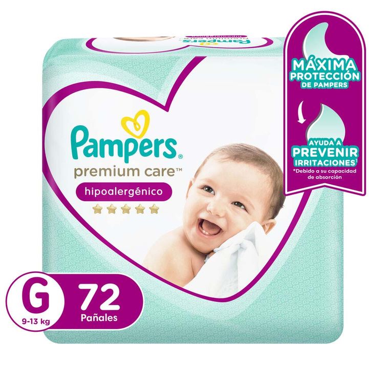 Pañales Pampers Premium Care Talla G 72un