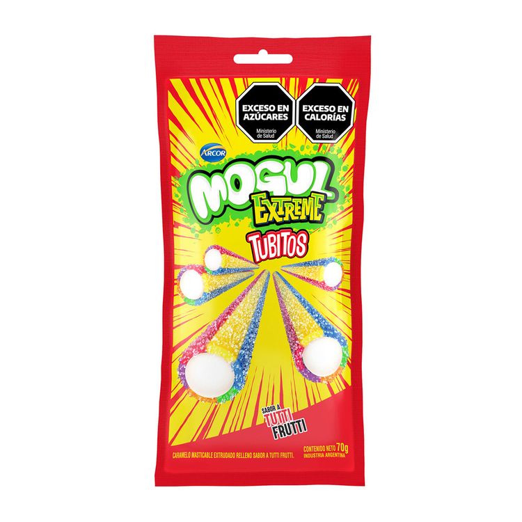 Gomitas Mogul Extreme Tubitos Sabor Tutti Frutti 70g