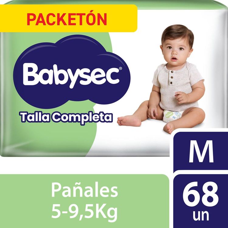 Pañales Babysec Talla Completa Talla M 68un