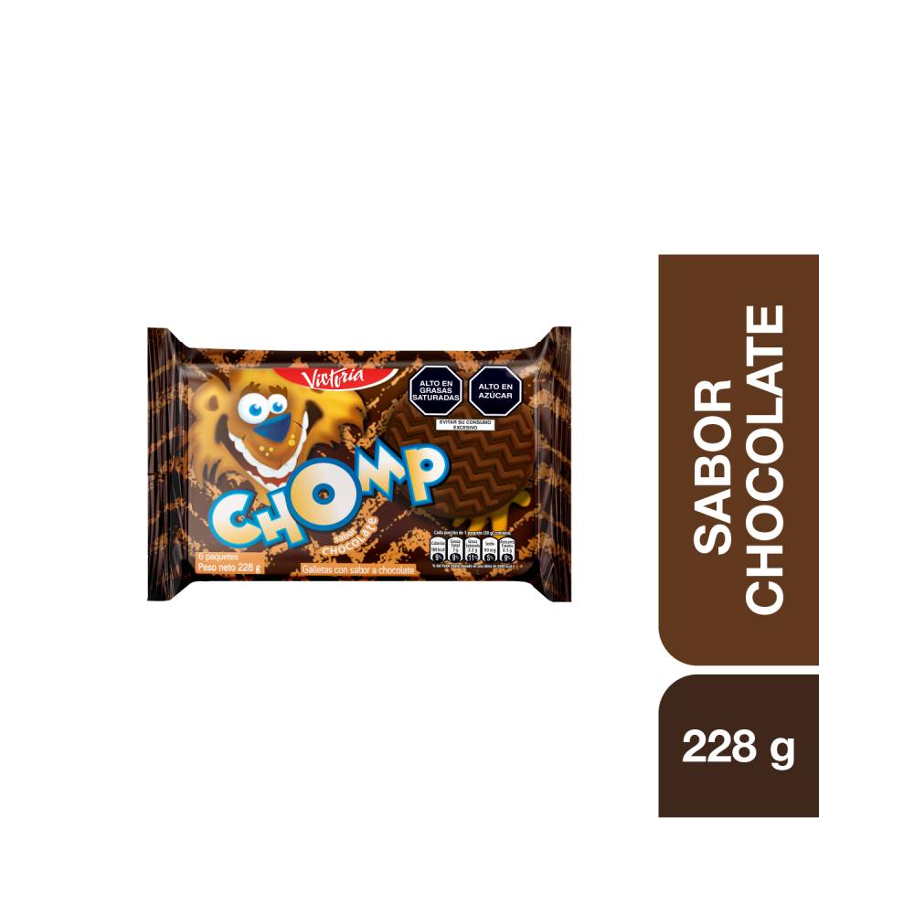 Sixpack Galletas Chomp Chocolate 42g