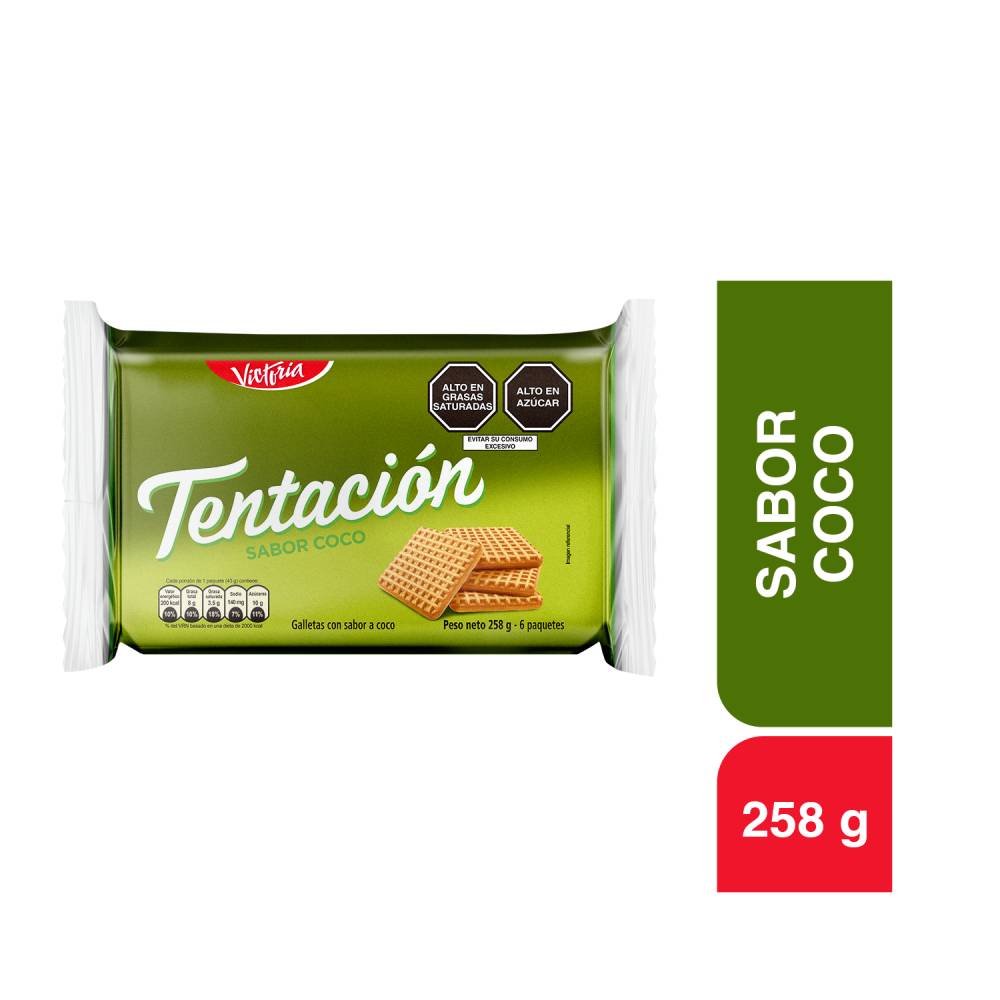 Sixpack Galleta Tentación Coco 43g