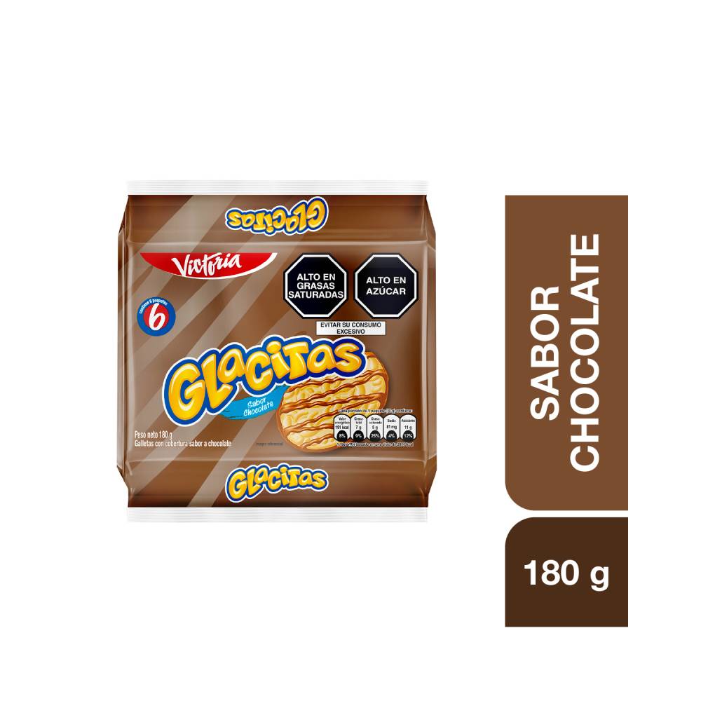 Sixpack Galletas Glacitas Chocolate 32g