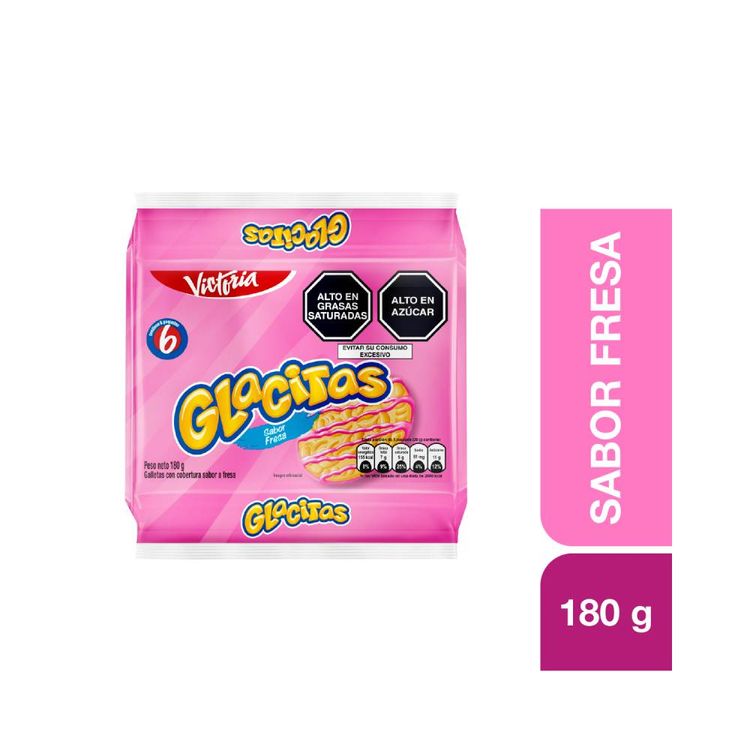 Sixpack Galletas Glacitas Fresa 32g