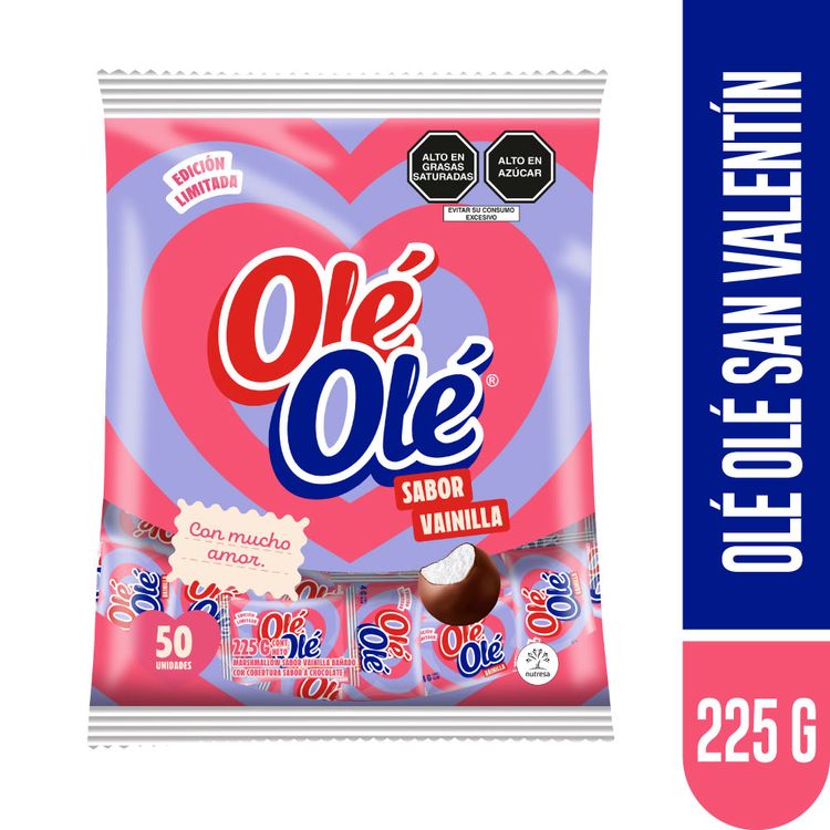 Marshmallow con Cobertura Sabor Chocolate Olé Olé 50un