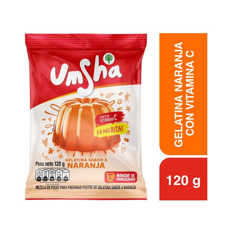 Gelatina Umsha Sabor Naranja 120g