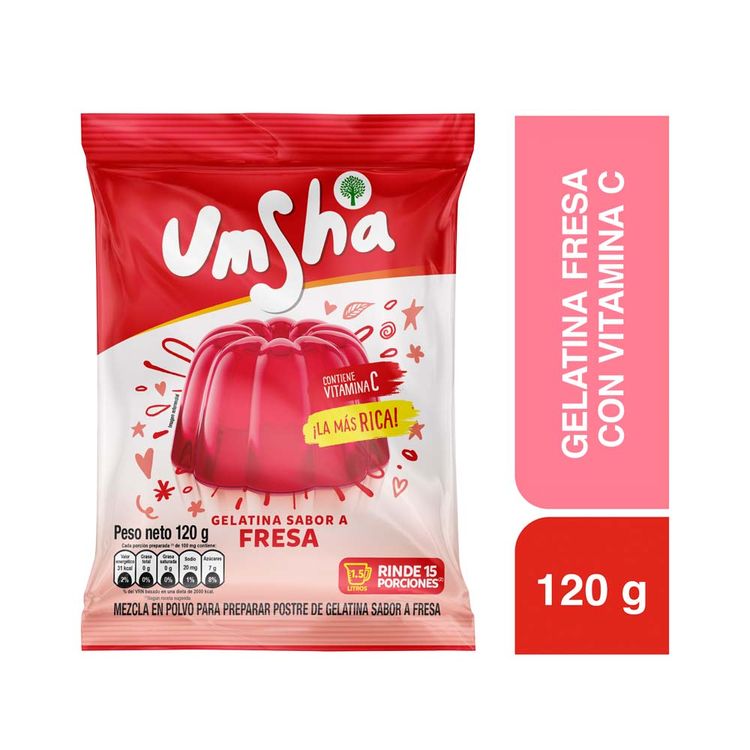 Gelatina Umsha Sabor Fresa 120g