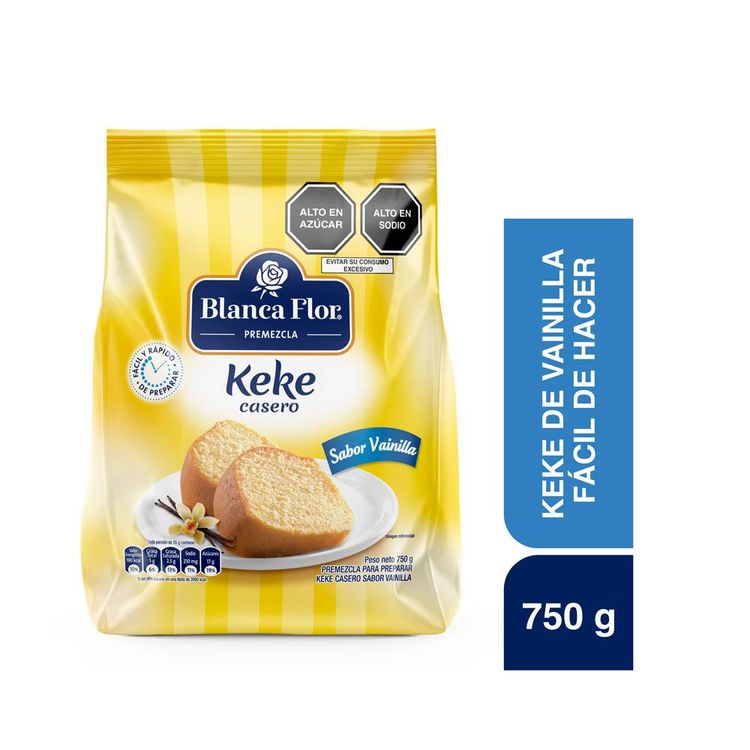 Premezcla Blanca Flor Keke Casero Sabor Vainilla 750g
