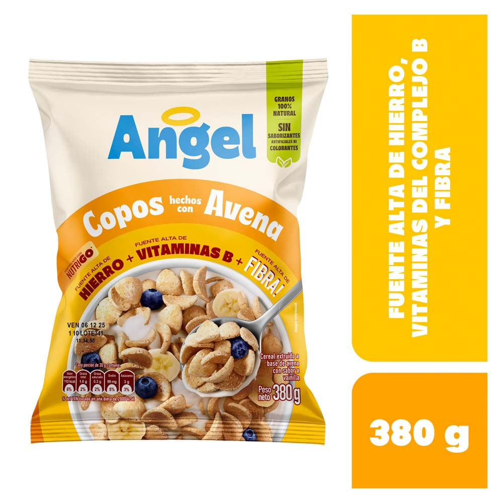 Cereal Copos de Avena Ángel 380g