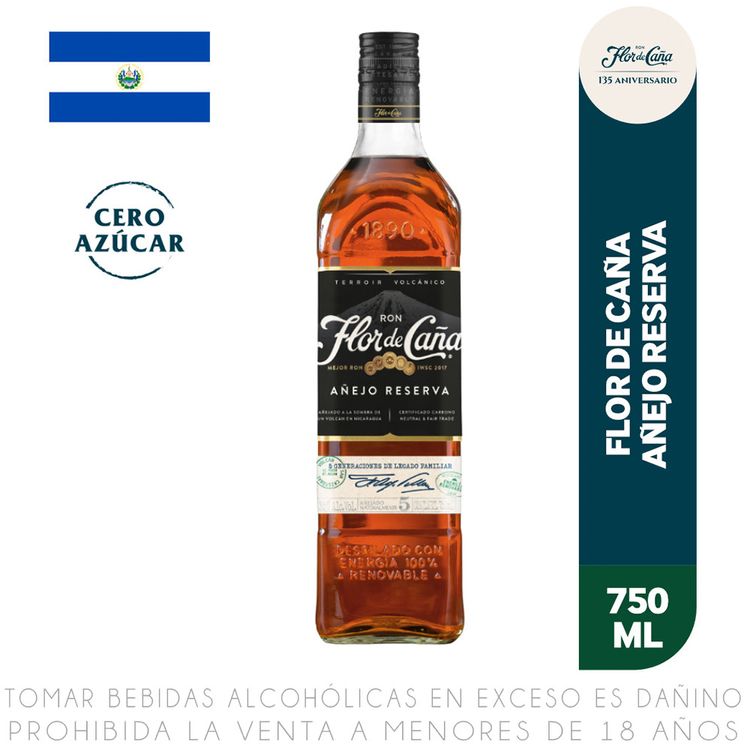 Ron Flor de Caña Añejo Clásico 5 Años Botella 750ml
