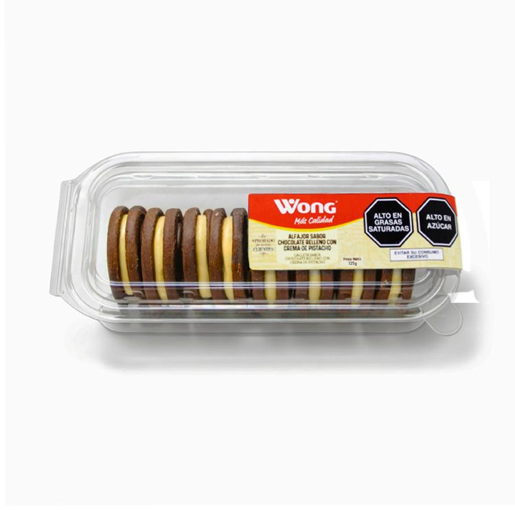 Alfajor Sabor Chocolate con Crema de Pistacho 125g