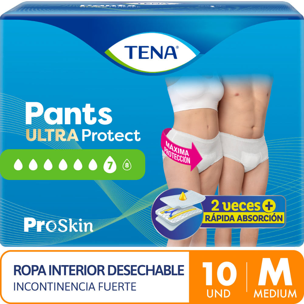 Ropa Interior Desechable Tena Pants Ultra Talla M 10un