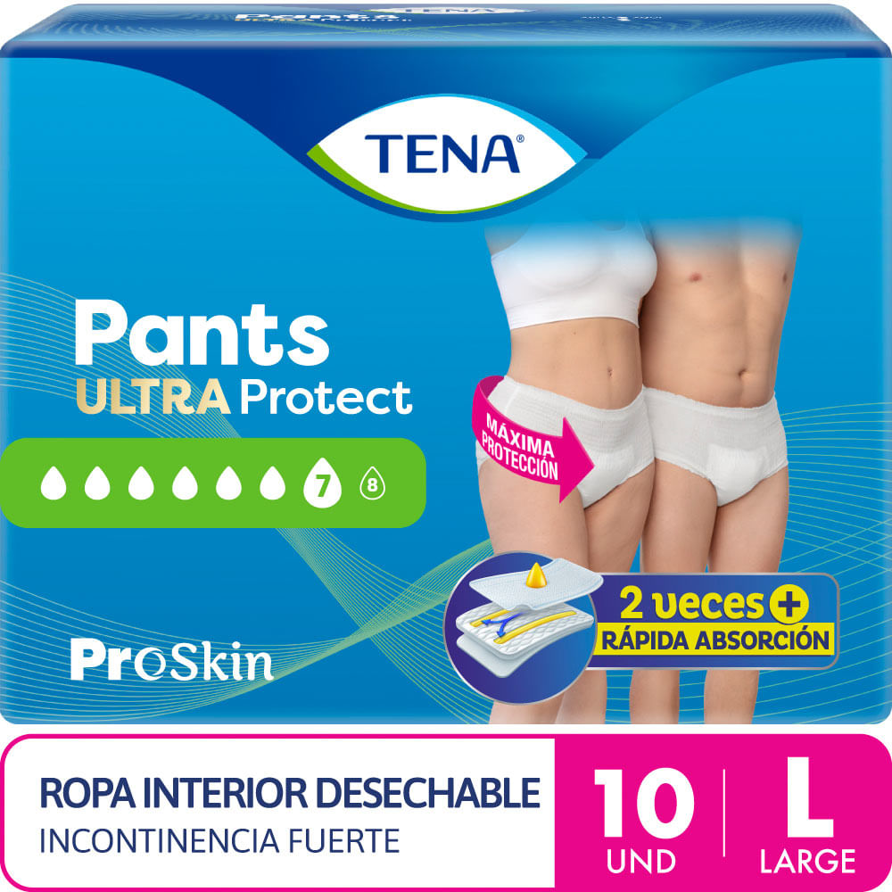 Ropa Interior Desechable Tena Pants Ultra Talla L 10un