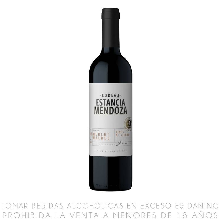 Vino Tinto Merlot Malbec Estancia Mendoza Botella 750ml