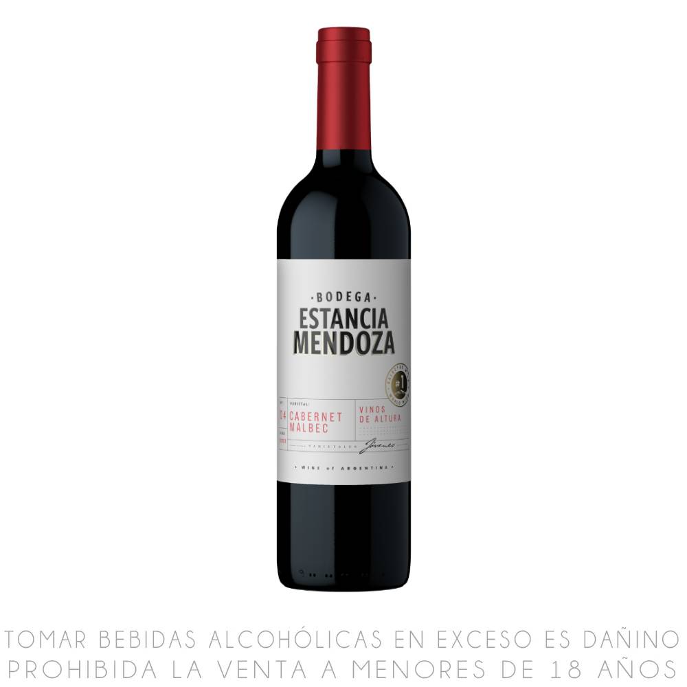 Vino Tinto Cabernet Malbec Estancia Mendoza Botella 750ml