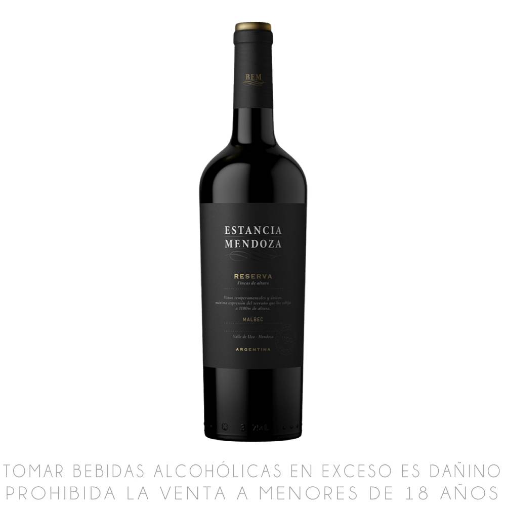 Vino Tinto Malbec Reserva Estancia Mendoza Botella 750ml