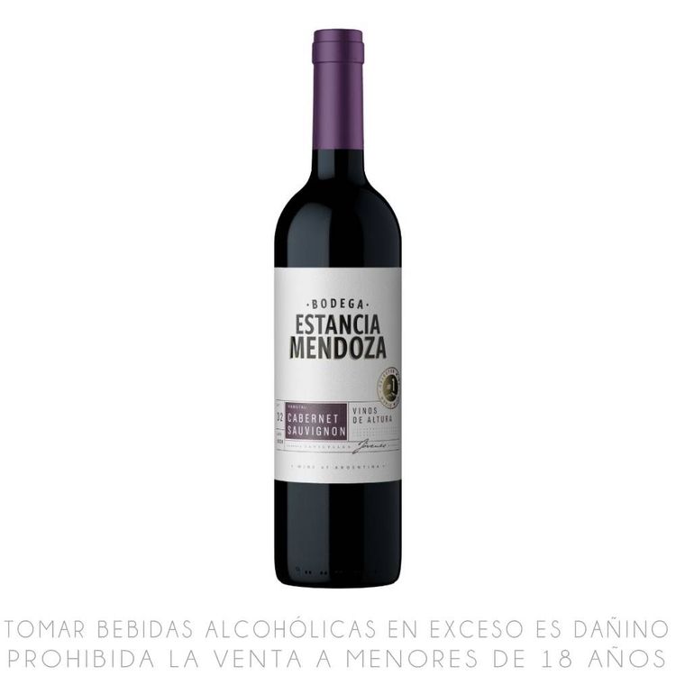 Vino Tinto Cabernet Sauvignon Estancia Mendoza Varietal Botella 750ml