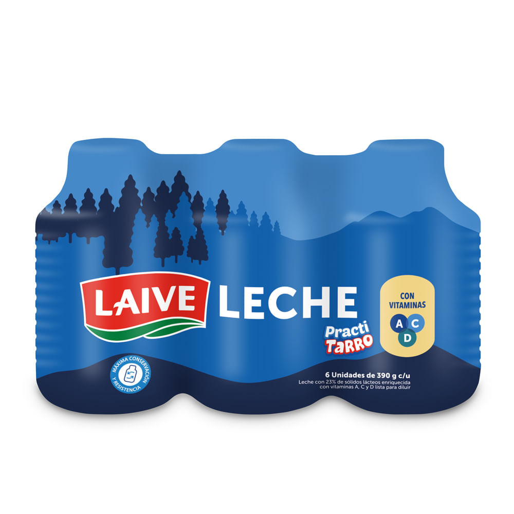 Sixpack Leche para Diluir Laive Botella 390g