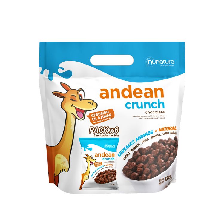 Sixpack Cereal Andino Andean Crunch Chocolate 120g