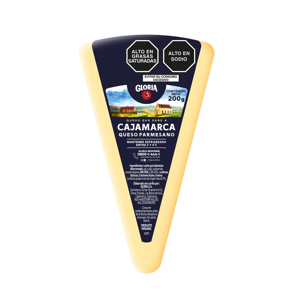 Queso Parmesano Gloria Cajamarca 200g