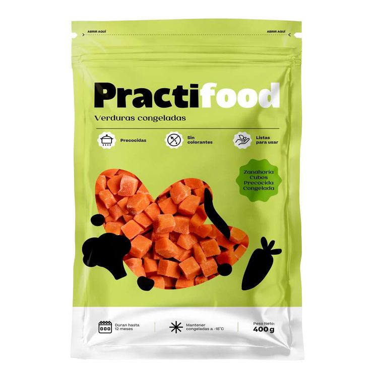 Zanahoria en Cubos Precocida Practifood 400g