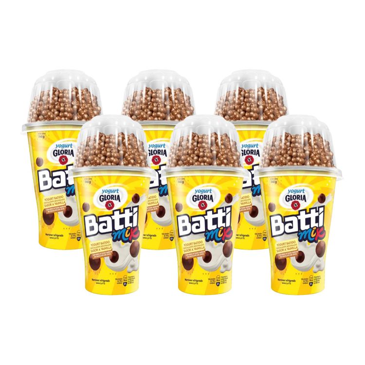 Sixpack Yogurt Gloria Battimix Vainilla con Chocobolitas 146g
