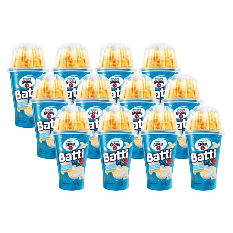 Twelvepack Yogurt Gloria Battimix Vainilla con Hojuelas 125g