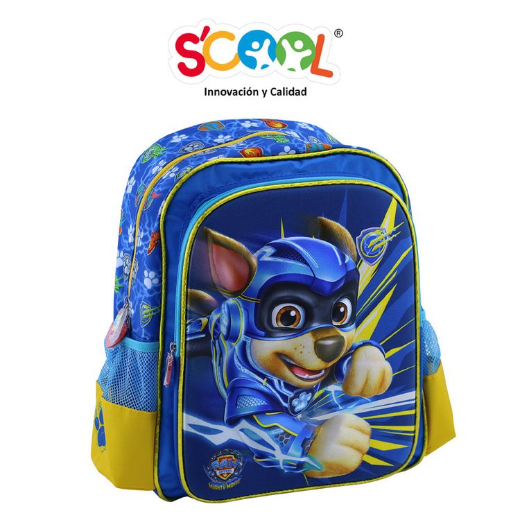 Mochila Scool Magic 2 Bolsillo Eva 3D Satín Paw Patrol