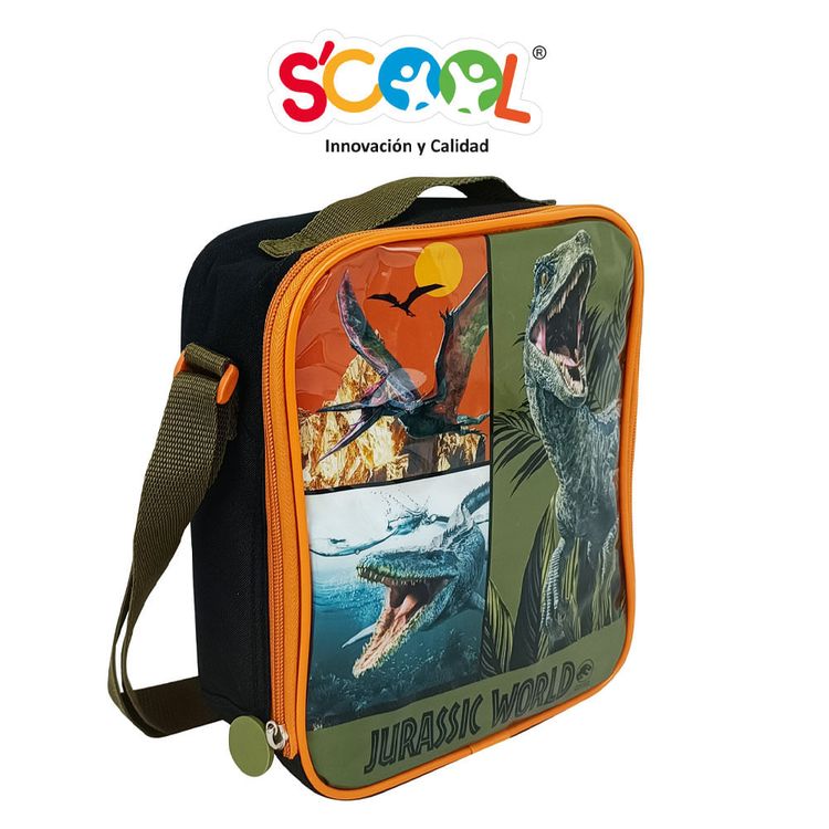Lonchera Scool Vertical Tela PVC Jurassic World