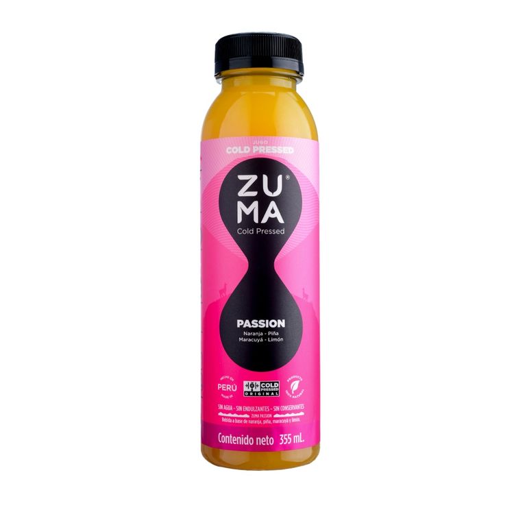 Jugo Cold Pressed Zuma Passion Botella 355ml