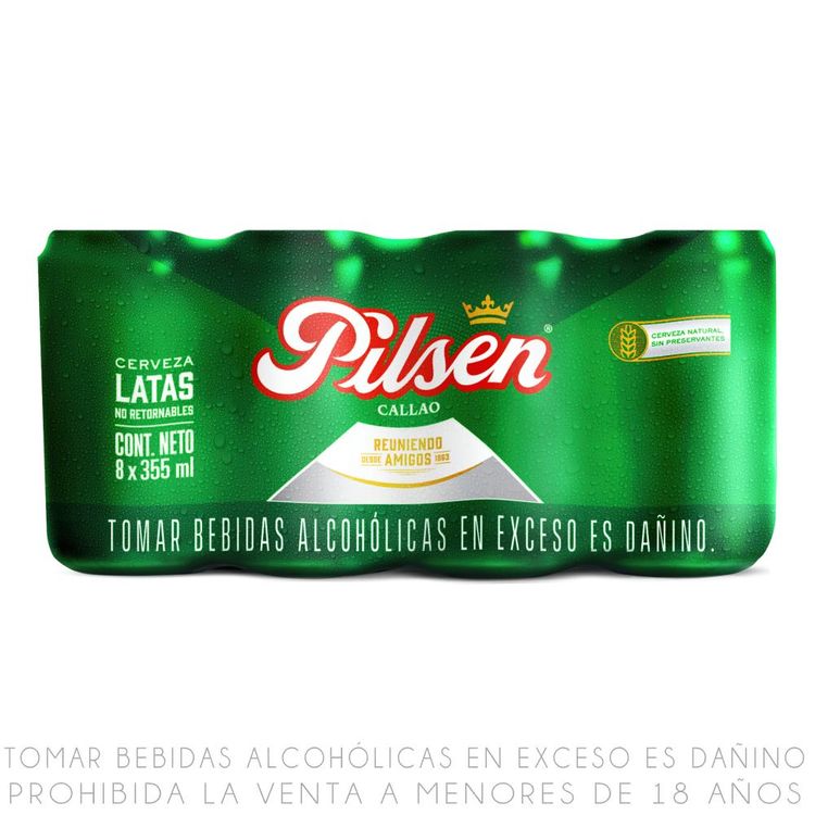 Pack x8 Cerveza Pilsen Callao Lata 355ml