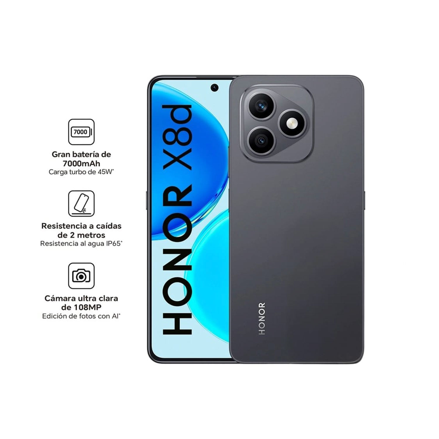 Smartphone Honor X8D 8GB+256GB Velvet Black