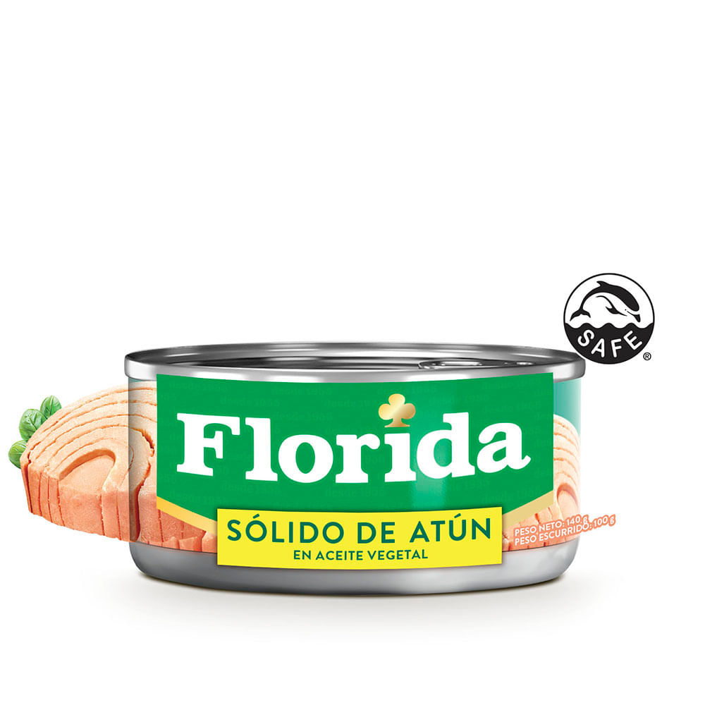Sólido de Atún en Aceite Vegetal Florida 140g