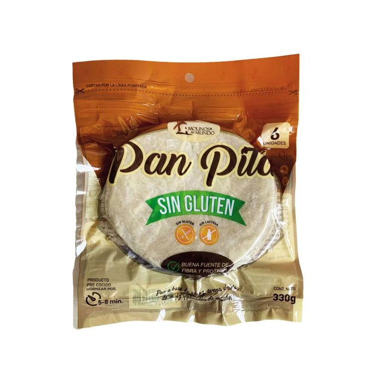Pan Pita Sin Gluten Molinos del Mundo 6un