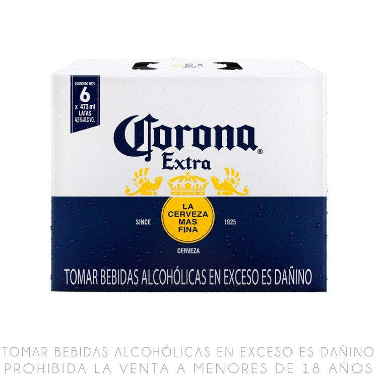 Sixpack Cerveza Corona Extra Lata 473ml