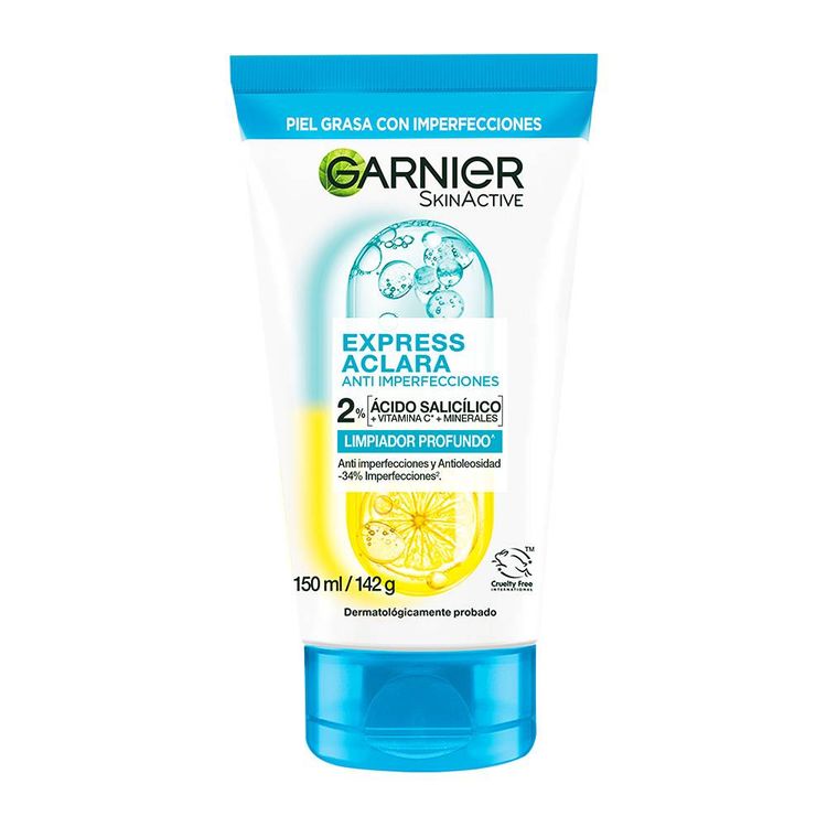 Limpiador Facial Garnier SkinActive Express Aclara Anti-Imperfecciones 150ml
