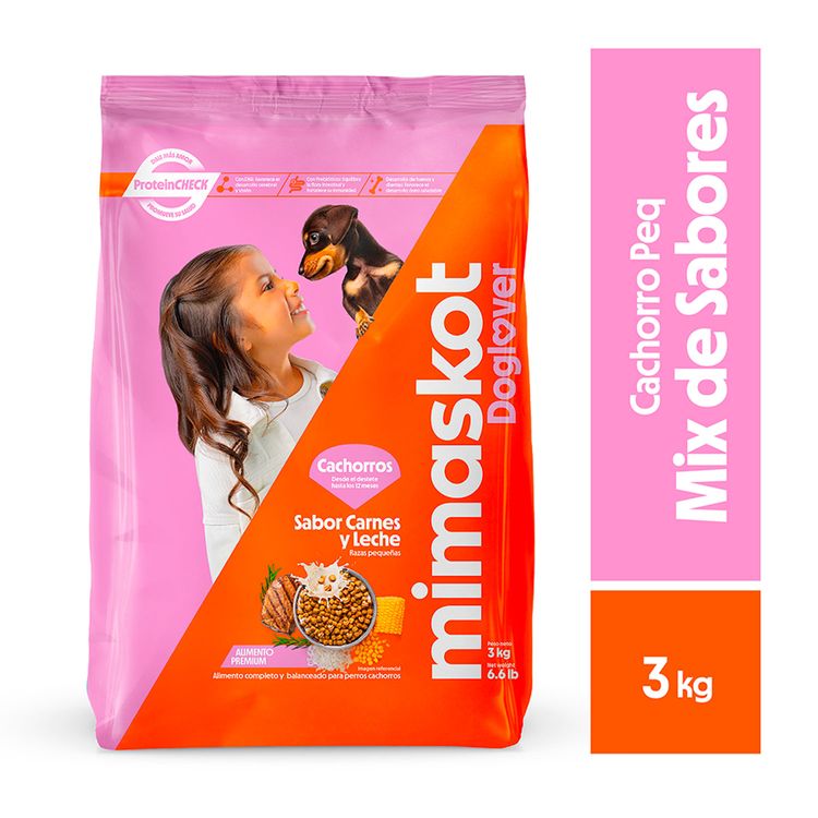 Alimento Seco Mimaskot Cachorros Razas Pequeñas 3Kg