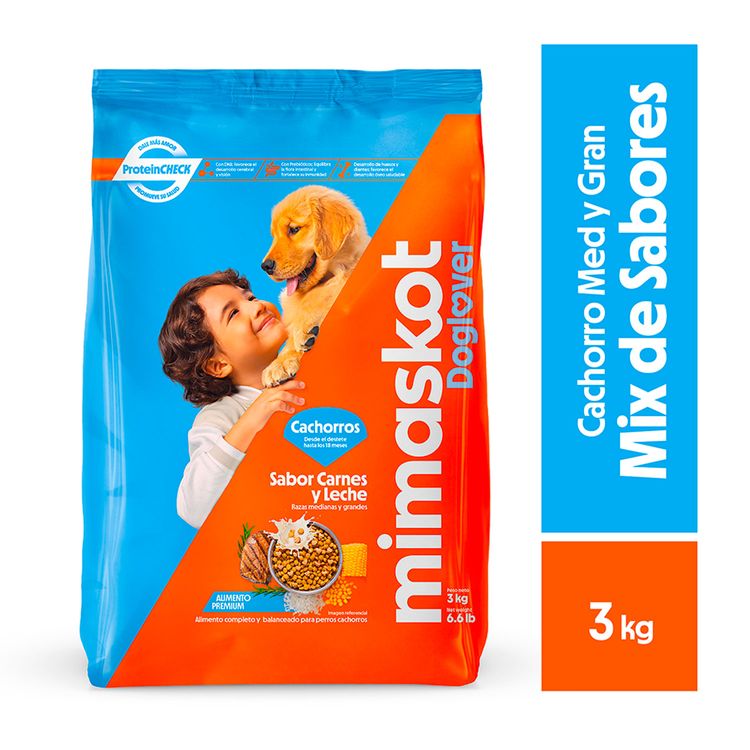 Alimento Seco Mimaskot Cachorros Razas Medianas y Grandes 3Kg