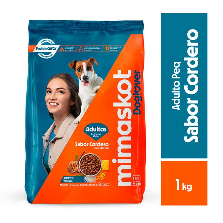 Alimento para Perros Mimaskot Cordero Razas Pequeñas 1kg Alimento Seco Mimaskot Adulto Cordero Razas Pequeñas 1Kg