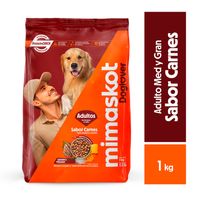Alimento Seco Mimaskot Adultos Carne Razas Medianas y Grande 1Kg