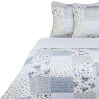 Quilt False Patch Sarah Miller 2 Plazas Rosado