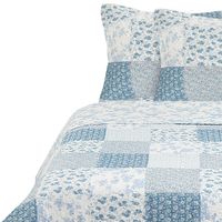 Quilt False Patch Sarah Miller Queen Plaza Rosado